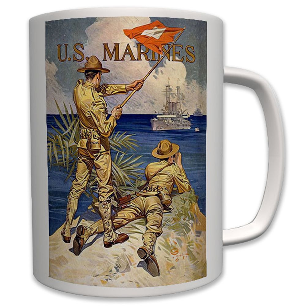 Militär Usa Marines Rekrutierungs Plakat Poster US Tropen - Tasse #6349