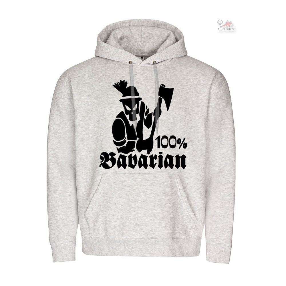 100% Bavarian Bayern Bayrisch Tradition Stolz Axt Kämpfer Hoodie #19765