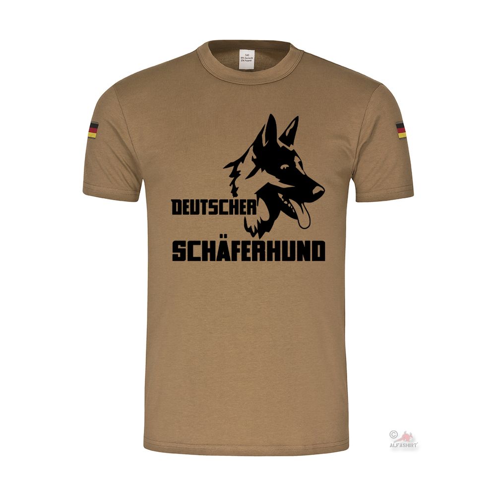BW Tropen Deutscher Schäferhund Diensthund Polizei Führer T-Shirt#44076