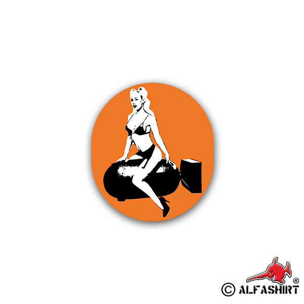 Sticker Bomb Girl Bomb Girl Nuclear Atomic Bomb 6x7cm A1722