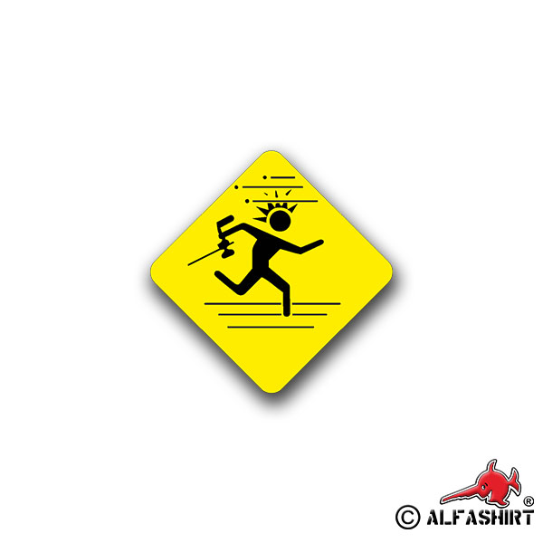 Sticker Paintball Shield Game Pictogram Color Ball 7x7cm A819