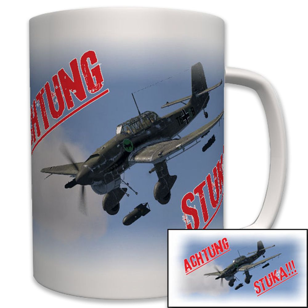 Achtung Stuka Ju 87 Sturzkampfbomber Sturzkampfflugzeug  - Tasse #6628