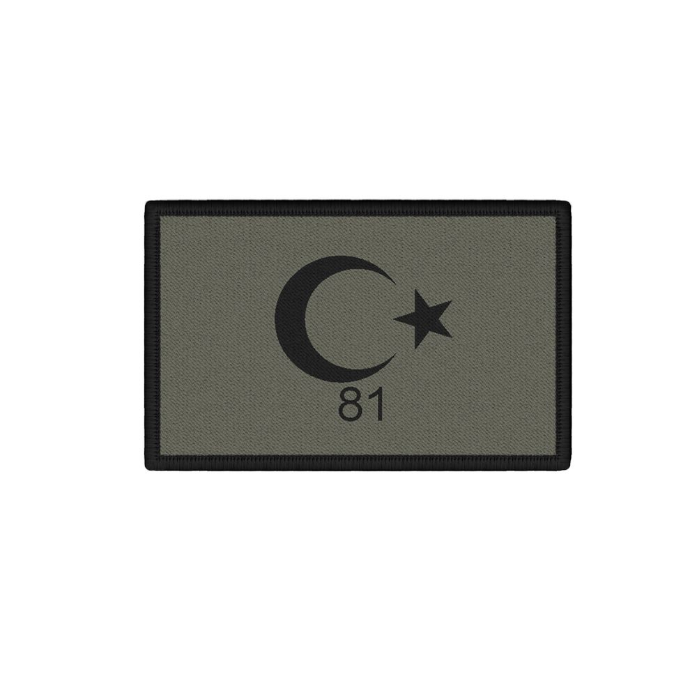 Patch Turkey Army 81 Türkiye flag Turk Star Uniform Army 7.5x4.5cm # 34930