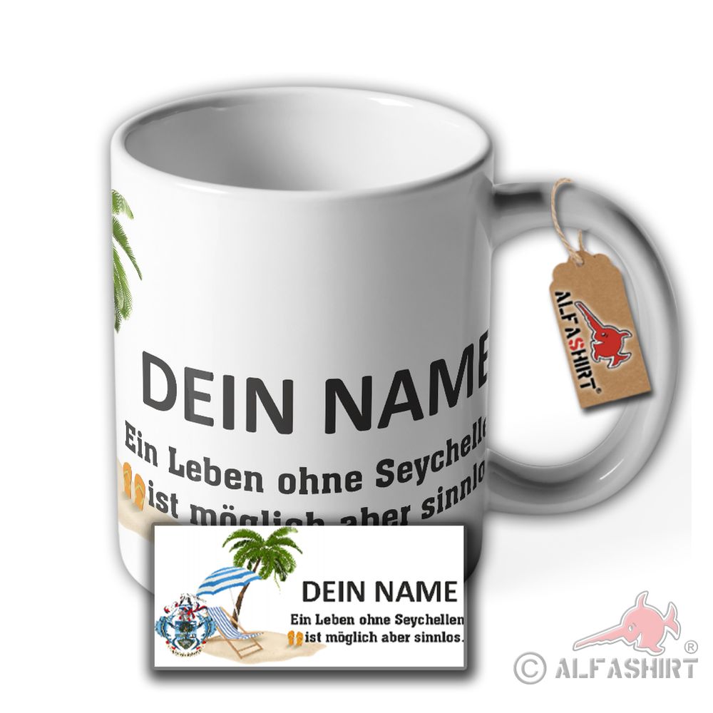 Mug Republic of Seychelles Personalized Life Without Seychelles Coat of Arms #3985