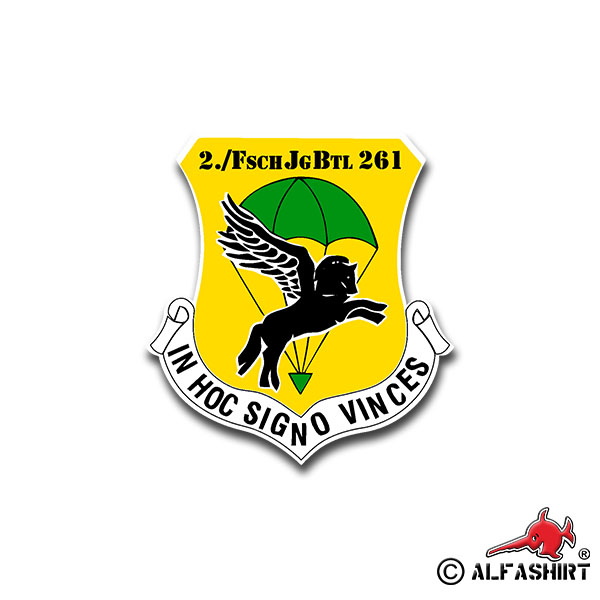 Aufkleber/Sticker 2. JgBtl 261 Deutschland Militär BW Heer Jäger 7x6cm A1437