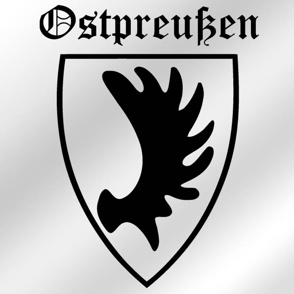 Sticker East Prussia Home Prussia Coat of Arms Badge 20x15cm # A044
