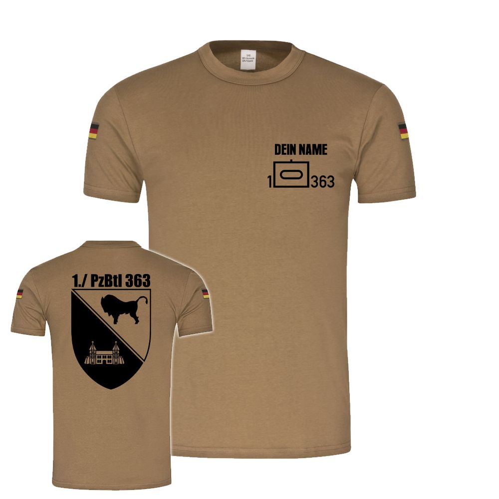 BW Tropen 1 PzBtl 363 Kompanie Panzerbataillon Bundeswehr T-Shirt #47640