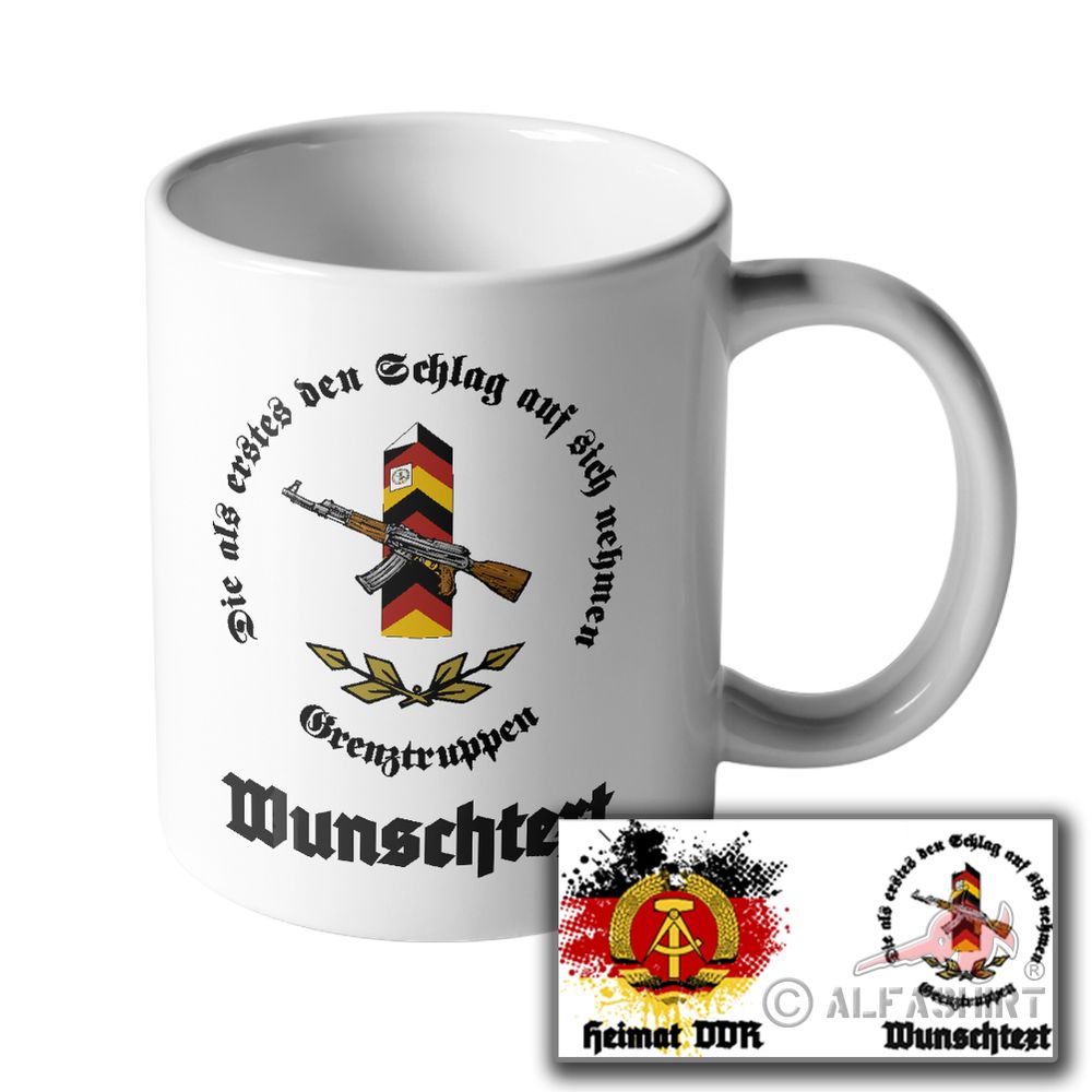 PERSONALISIERT Tasse Grenztruppen AK NVA Grenze Sicherung Überwachung #37649