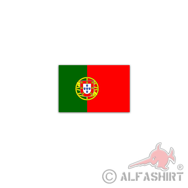 Aufkleber/Sticker Portugal Fahne Lissabon Demokratie Heimat Flagge 11x7cm A2915