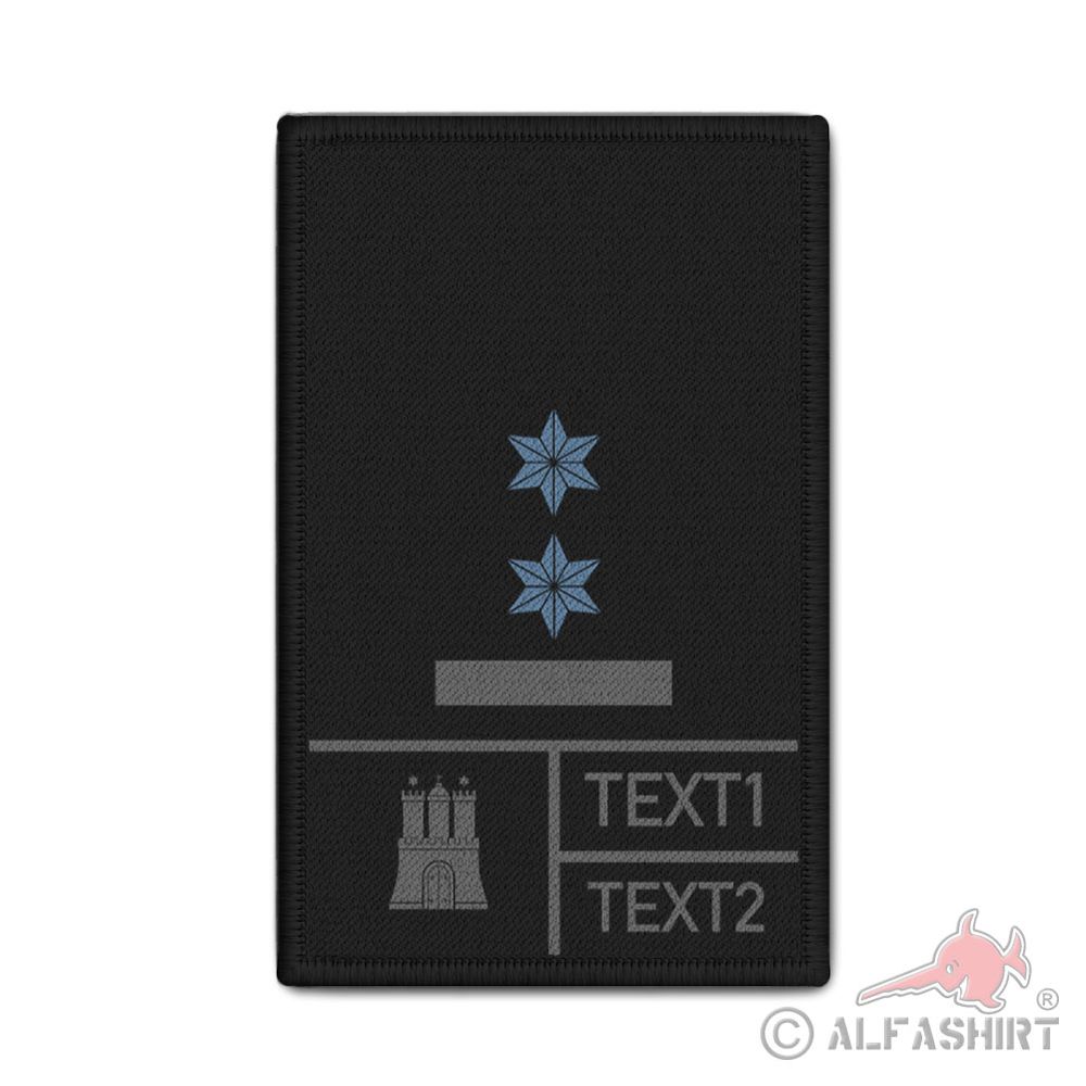 Patch 9,8x6cm personalisierbar Polizei Hamburg Polizeimeisteranwärter PKA #43848