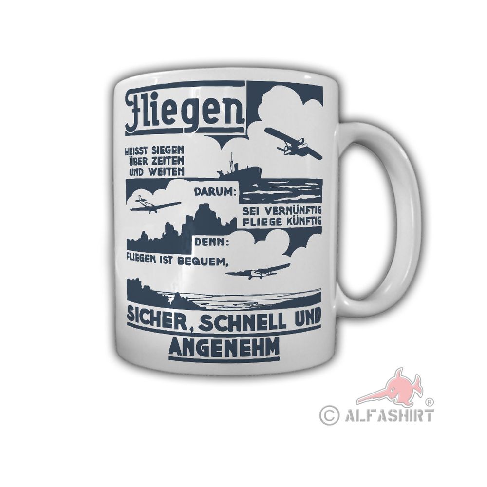 Fliegen in den 20er Jahren Ju52 W33 W34 Flugzeug Do X Reisen Tasse #27854