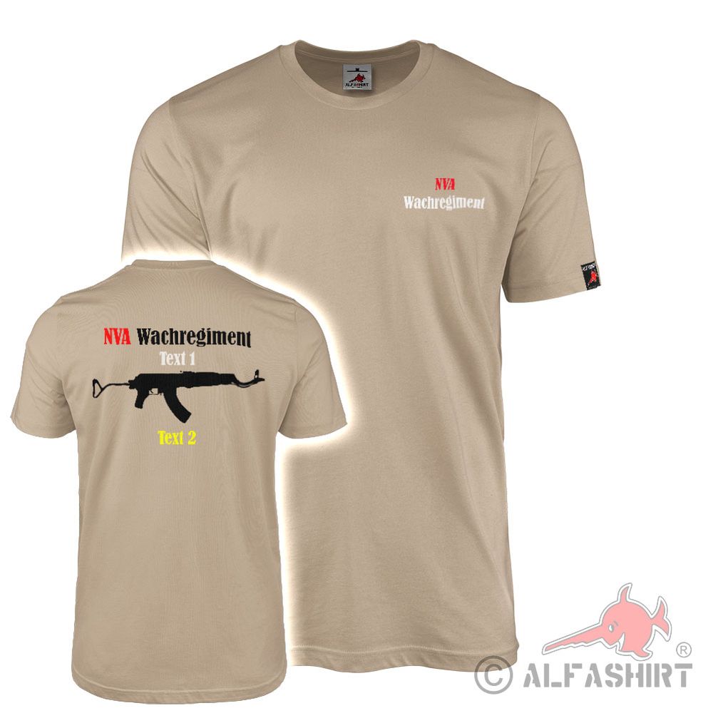 T-Shirt personalisiert Wachregiment der NVA Nationale Volksarmee #41797