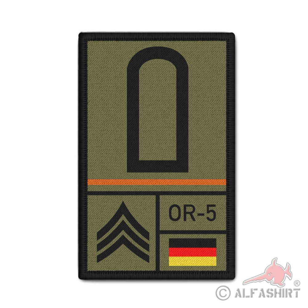 Rank Patch 9,8x6cm Dienstgrad Stabsunteroffizier StUffz Waffenfarbe #43837