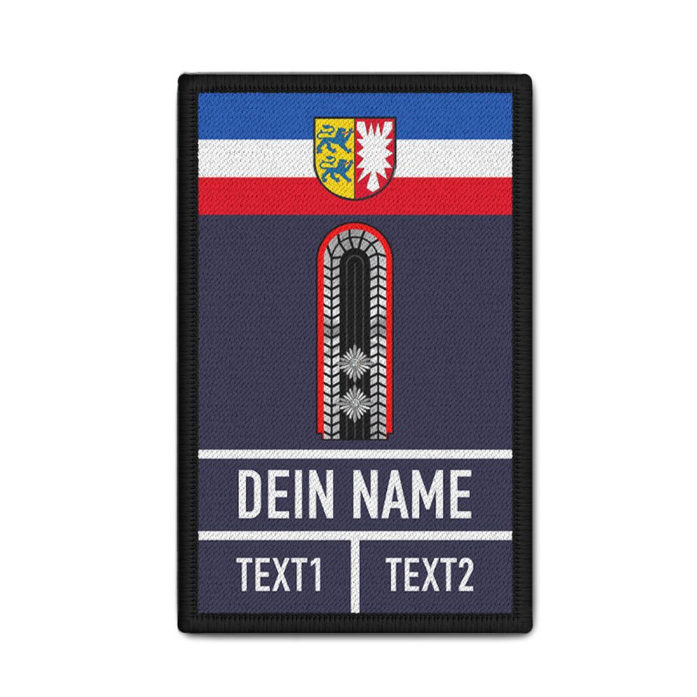 Patch Schleswig-Holstein Wappen Flagge Hauptfeuerwehrmann FF Dienstgrad#46763