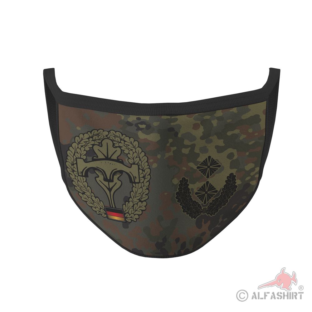 Mouth mask Pioneers Lieutenant Colonel Flecktarn B Bundeswehr camouflage pattern # 36055