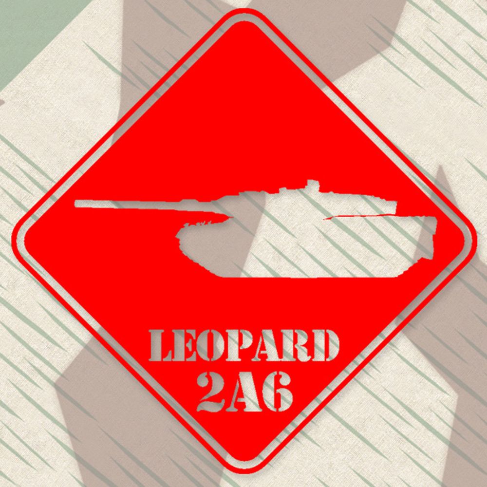 Aufkleber/Sticker Leopard Panzer Deutschland BW Militär 20x20 cm #A284