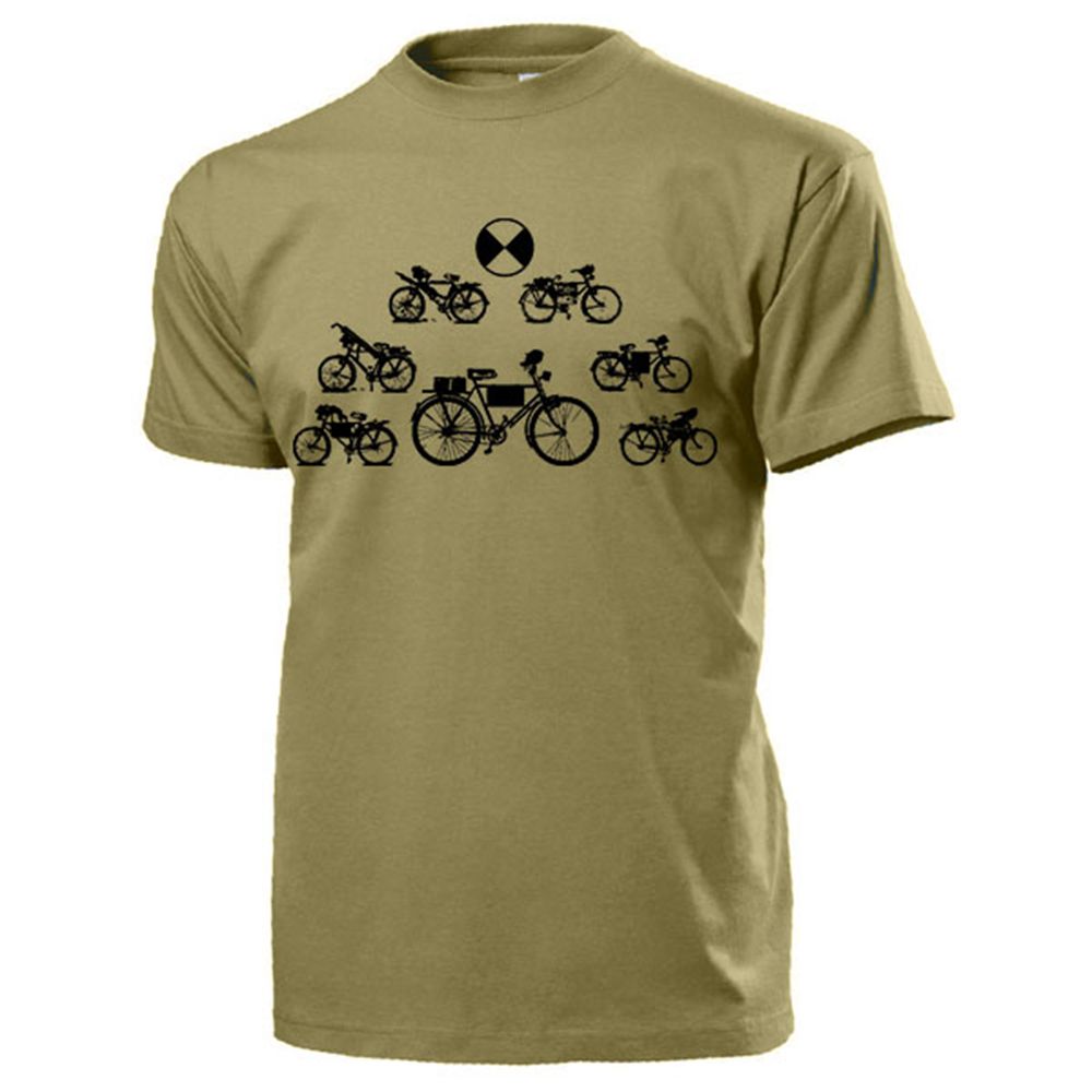 Truppenfahrad Radfahrschwadron Truppenfahrräder MG 34 Minen - T Shirt #13148