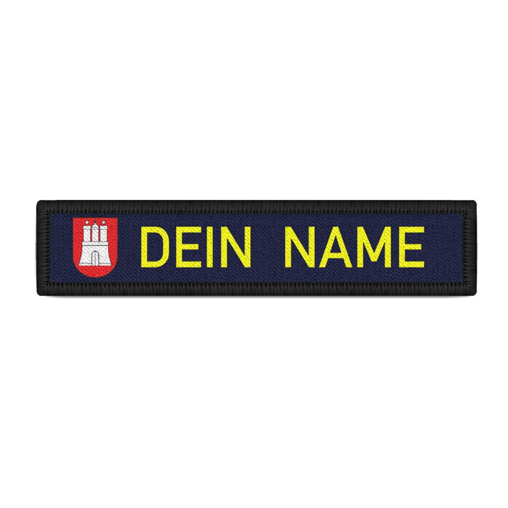 Namensschild Dein Name Hamburg Patch Perle des Nordens Nord Deutschland#44617