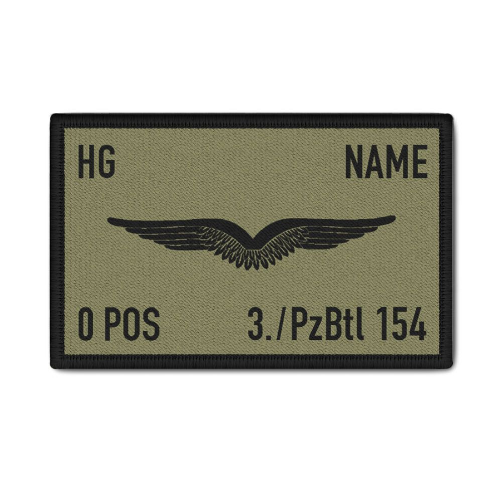 Patch Luftwaffe BW Schwinge Dienstgrad Name Blutgruppe Einheit Soldat #47119