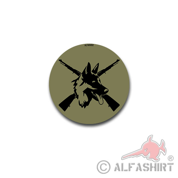 DSH Homeland Security Sticker TYP2 German Shepherd Carabiner 7x7cm # A4322