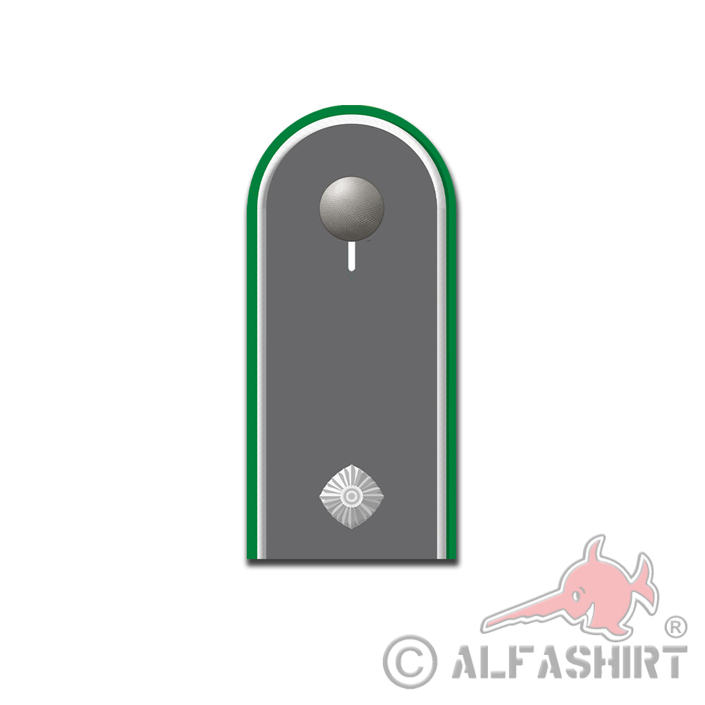 Aufkleber Leutnant Schulterklappe Bundeswehr Dienstgrad Rang 10x4cm#A5425