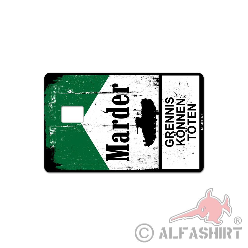 EC Aufkleber SPz Marder Kreditkarte Debit Telefonkarte 8,5 x 5 cm  #A6363