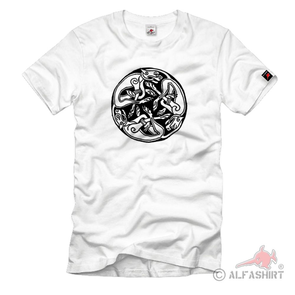 Celtic Round Chien Keltischer Knoten Kelten Germanen Wikinger T Shirt #1035