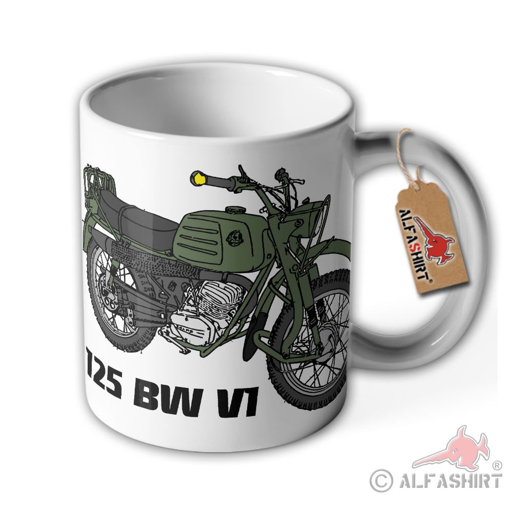 Tasse K125 MW V1 Motorrad Bundeswehr Kradmelder Oldtimer #40643