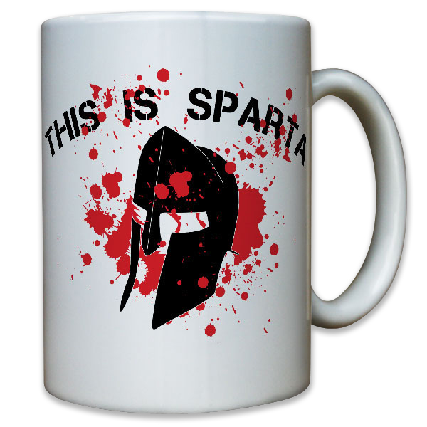 THIS IS SPARTA Krieger Helm Militär Blut Spritzer Soldat - Tasse Kaffee #10332 T