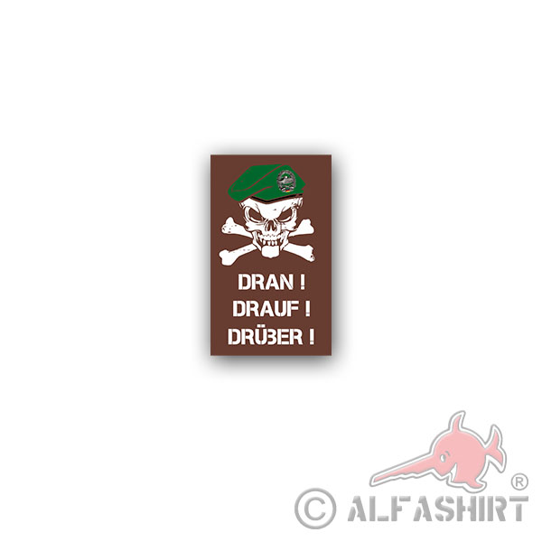 Aufkleber/Sticker Panzergrenadier BW Barett Schädel BW Grenadier 4x7cm A2906