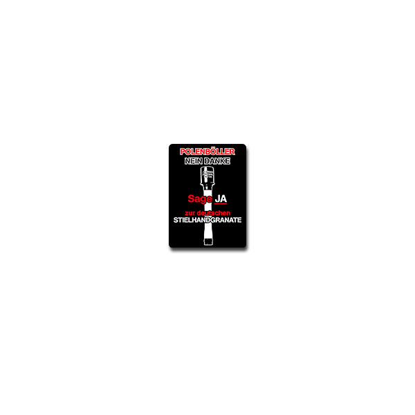 sticker caution Polenböller Silvester Knaller Böller 5x7cm A4072