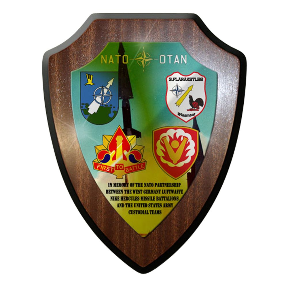 Wappenschild / Wandschild -Nato Partnership Missile Battalions Flarak #7677