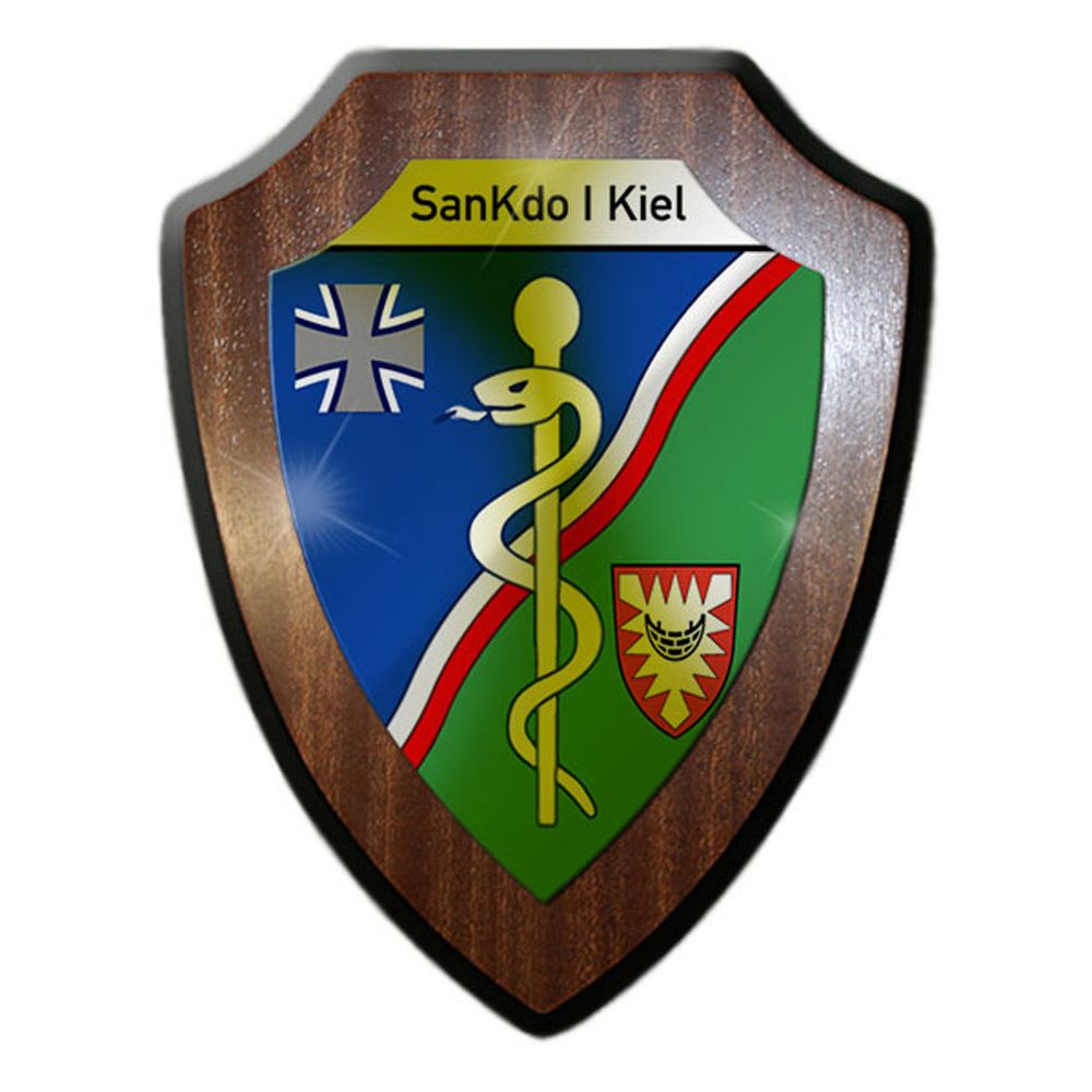 Wappenschild SanKdo I Kiel Sanitätskommando BW Sanitäter Wappen Bund  #23247