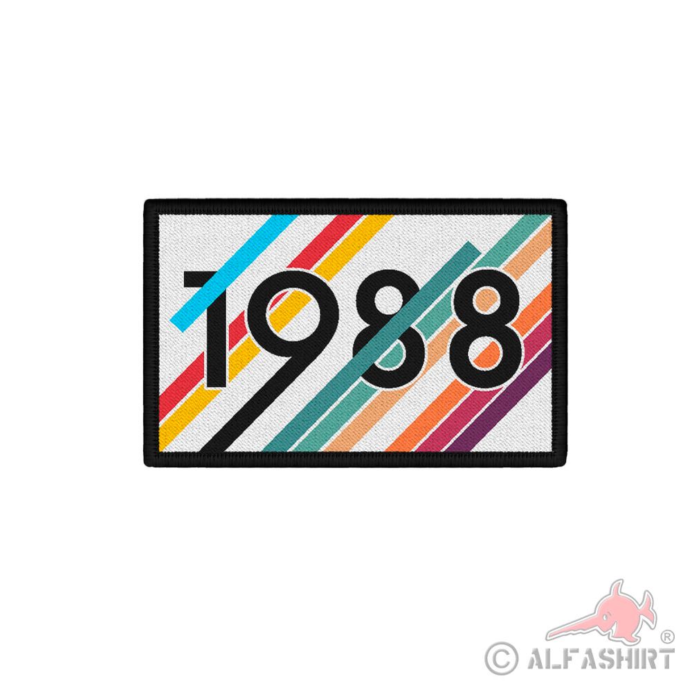 Patch 1988 Jahrgang 80er Jahre Retro 80s Aufnäher#4042
