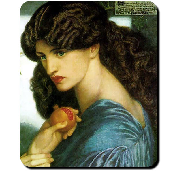 Proserpina Gemälde Dante Gabriel Rossetti 1874 Persephone Zeus Mauspad #16447