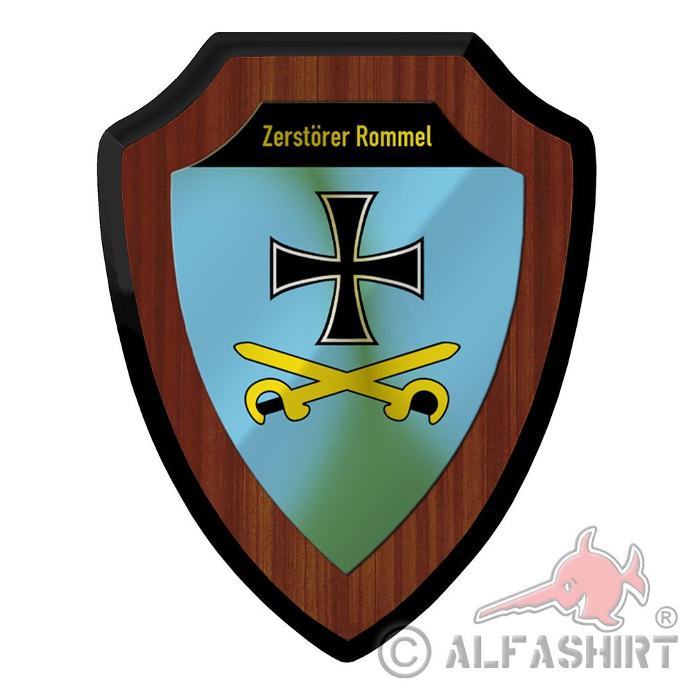 Wappenschild Zerstörer Rommel D 187 Bundesmarine Klasse 103 Lütjens  #43957