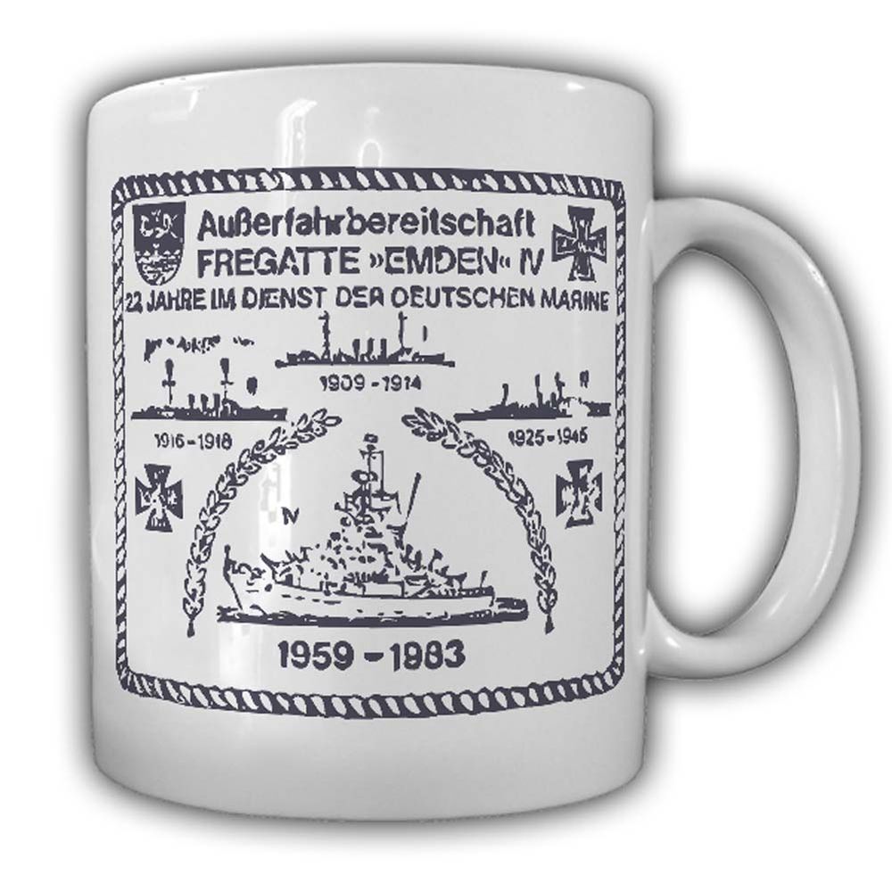 Tasse Fregatte Emden Außerfahrbereitschaft Deutsche Marine Bundesmarine #24116