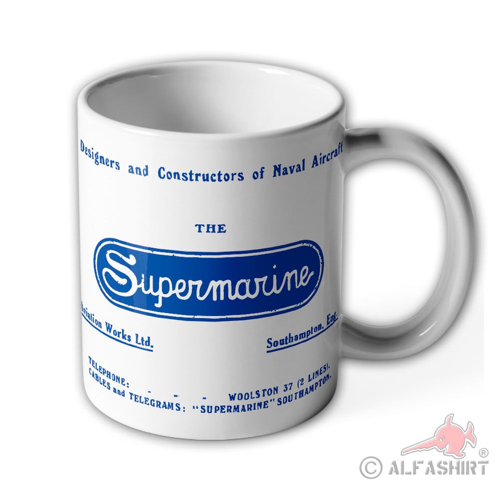 Mug Supermarine Aviation Works Naval Aircraft Southampton Logo #40578