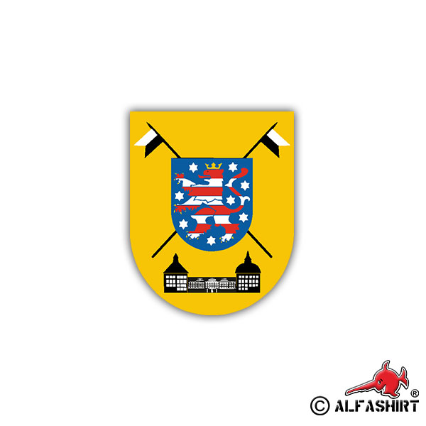 Aufkleber/Sticker AufklBtl 13 Wappen Abzeichen Bundeswehr Aufklärer 7x6cm A1253
