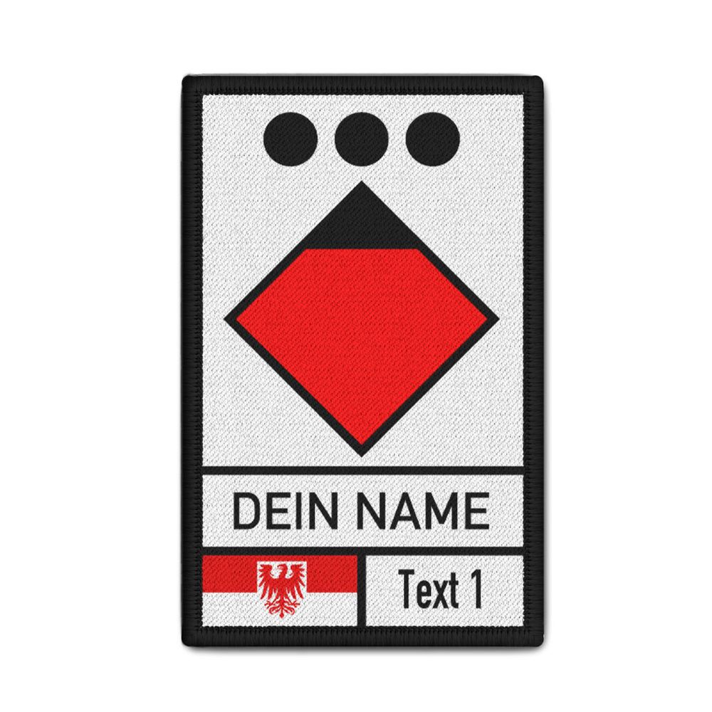 Patch Feuerwehr Brandenburg Adler Wappen Flagge Bundesland  ZgFhr P1 #44970