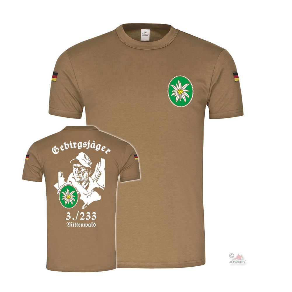 BW Tropen 3 GebJgBtl 233 Mittenwald Strub Mountain Infantry Battalion T-Shirt#43390