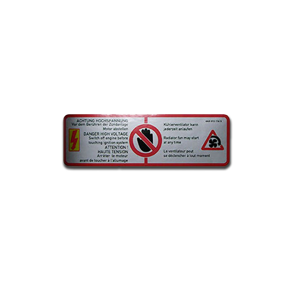 Sticker high voltage - cooler Bundeswehr off-road vehicle vintage 21 x 7 cm#A5927