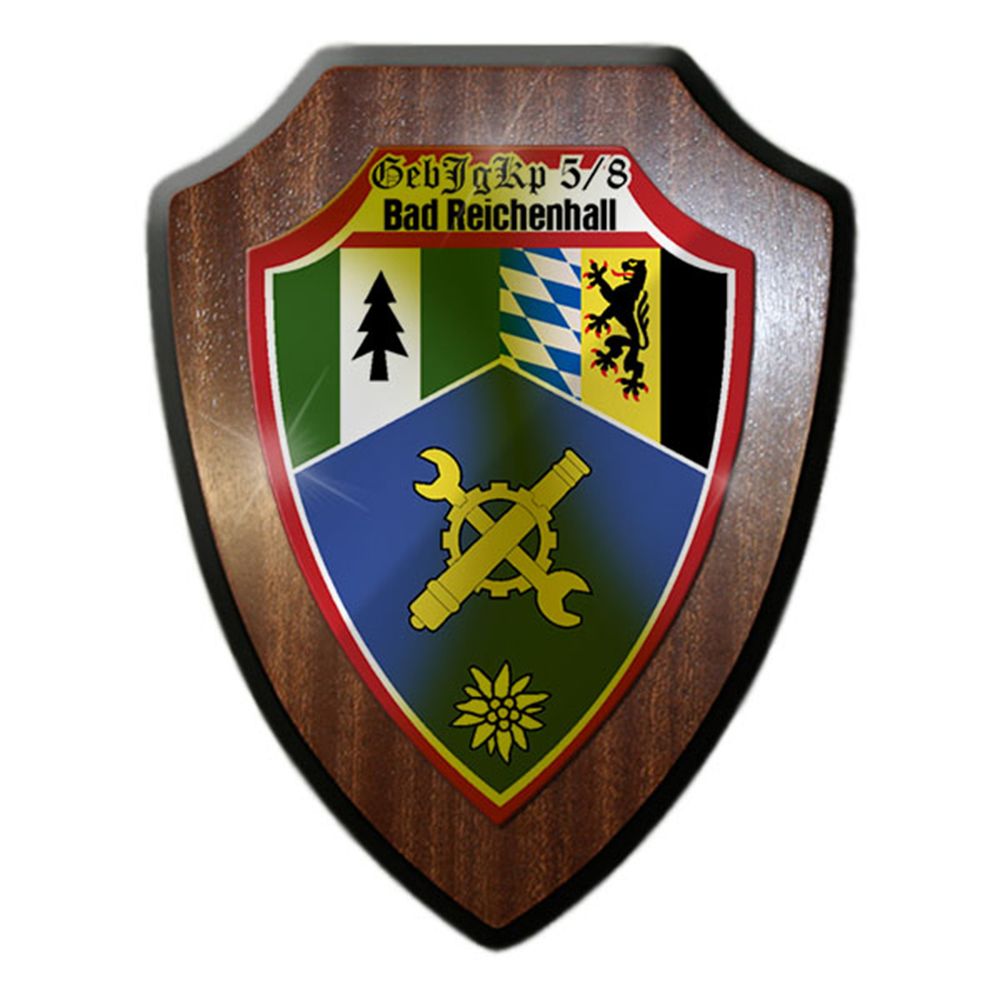Wappenschild / Wandschild -GebJgKp 5-8 TYP2 Gebirgsjägerkompanie Bad #14181