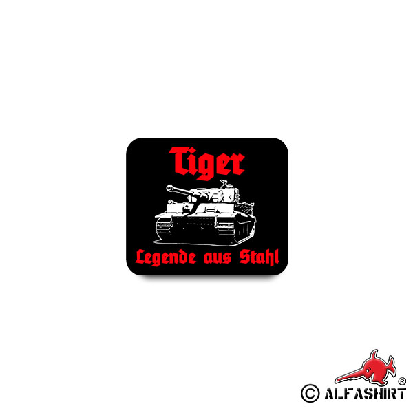 Sticker Tiger Legend steel Königstiger tank chain 8x7cm A2694