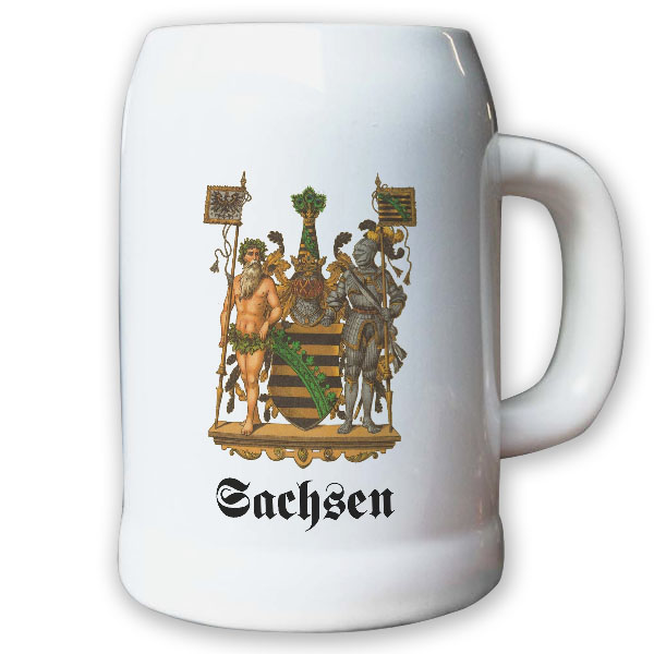 Krug / Bierkrug 0,5l - Preußische Provinz Sachsen Kaiserreich Deutschland #9484