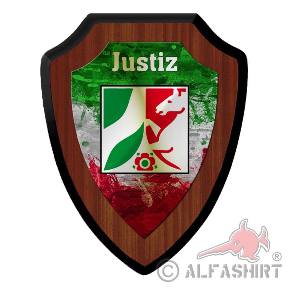 Wappenschild Justiz NRW Polizei Rechtswesen Wappen Nordrhein Westfalen #39614