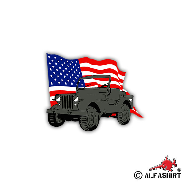 Sticker USA Terrain Vehicle Army Vehicle Military 7x9cm # A1006