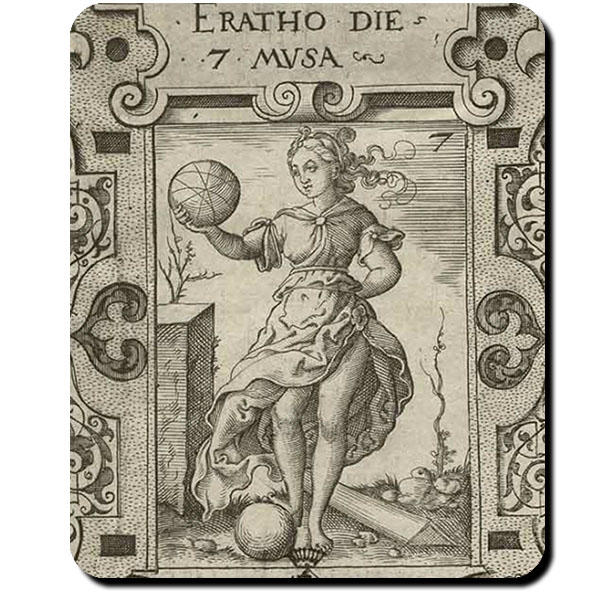 Erato Mythologie Griechenland Muse Liebevolle Lyrik Gesang Tanz Mauspad #16466