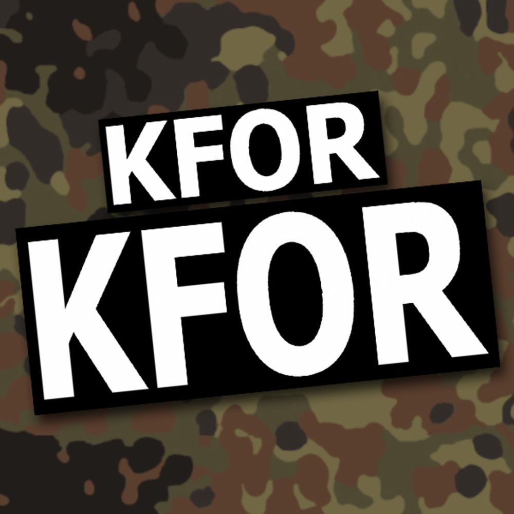 2x KFOR 2 Kosovo Nato Bundeswehr Auslandseinsatz Aufkleber 30x10cm 50x20cm #A208