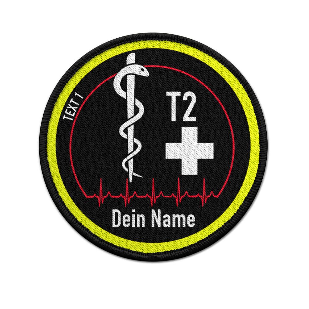 Patch personalisiert gelb Sanitäter Gesundheit Sanitätsdienst #43159
